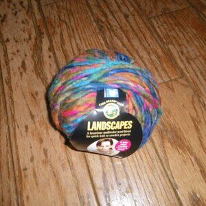 1 Ball Landscapes Wool Blend Lion Brand Yarn - Color Coral Reef - 55 yds.